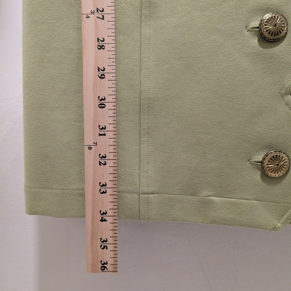 Maeve by Anthropologie Scalloped Collar Button Front Dress Light Green Womens M - Picture 6 of 8